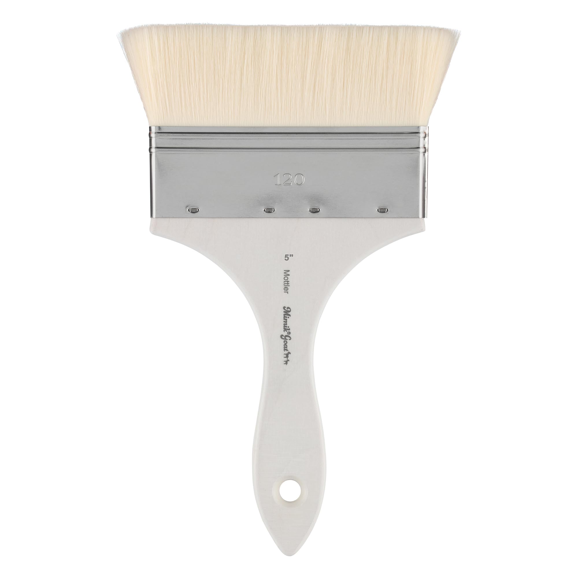 Creative Mark Mimik Synthetic Goat Hair Mottler Paint Brush 5" - Short Handle Flat Watercolor Brush- Soft, Absorbent, Synthetic Paint Brush for Watercolor, Oil &amp; Acrylic- Rust-Proof Ferrule