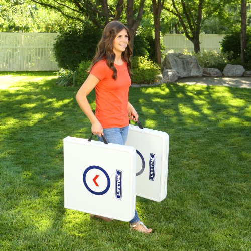Lifetime Heavy Duty Outdoor Cornhole, Ladderball Game And Table Combo Set, 48 X 24 X 27.5 Inches; 48 Pounds #TOP2