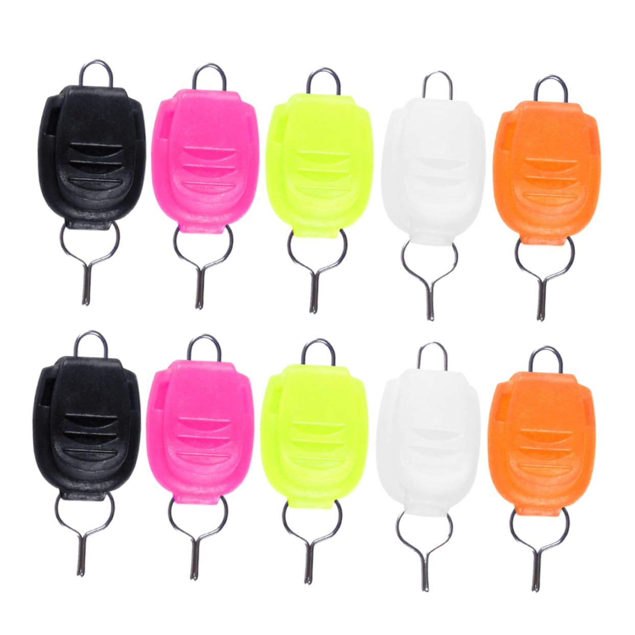 KICHOUSE 25Pcs Fishing Accessories Luminous Fishing Line Clip Durable Fishing Stopper for Easy Rigging Mixed Color Fishing Tackle for Secure Line Management