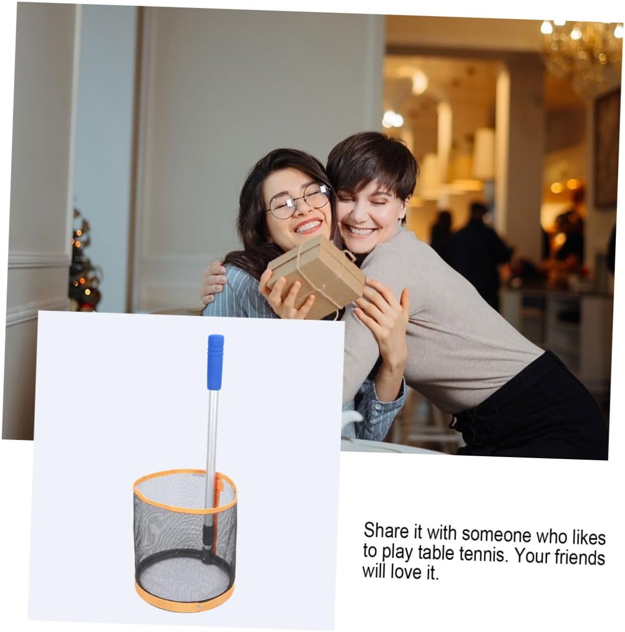 Table Tennis Ball Picker Telescopic Handle Large Capacity Ball Organizer Net for Training Portable for Players