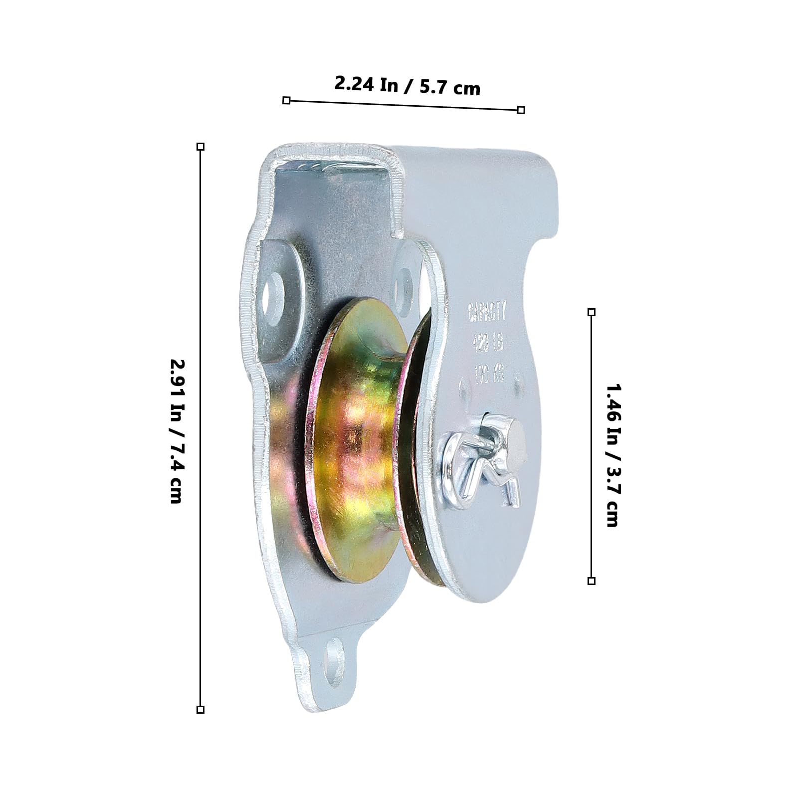 6 sztuk 37 mm rolki kierunkowe do lin, linka stalowa, rolka kierunkowa ze śrubami, rolka linowa rolka zwrotna, koło rolkowe do lin stalowych, nośność 190 kg