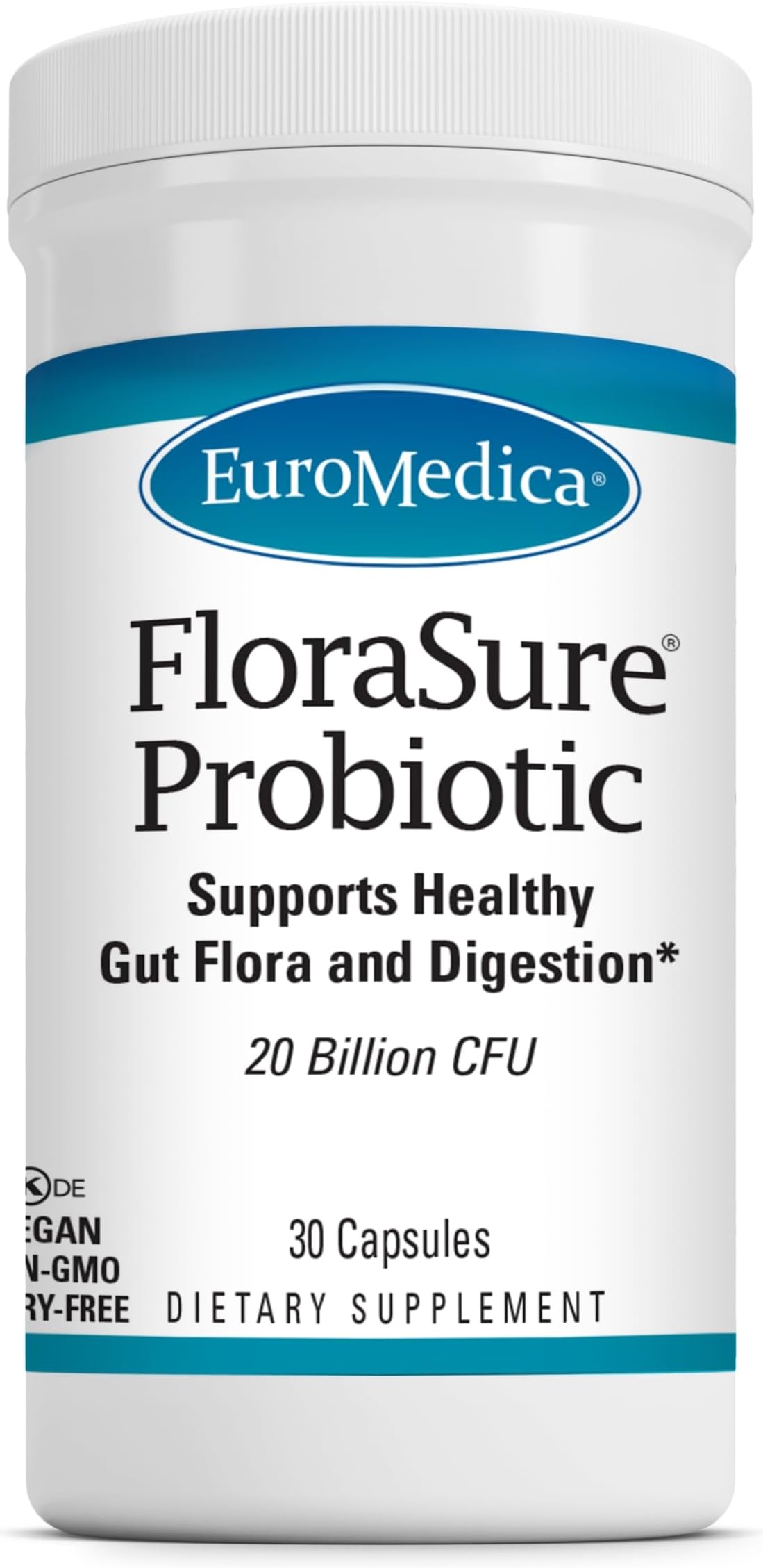 FloraSure Probiotic - Digestion Supplement to Aid Against Occasional Bloating & Support Gas Relief - Gut Health Support Supplement with Bifidobacterium Bifidum - 30 Capsules