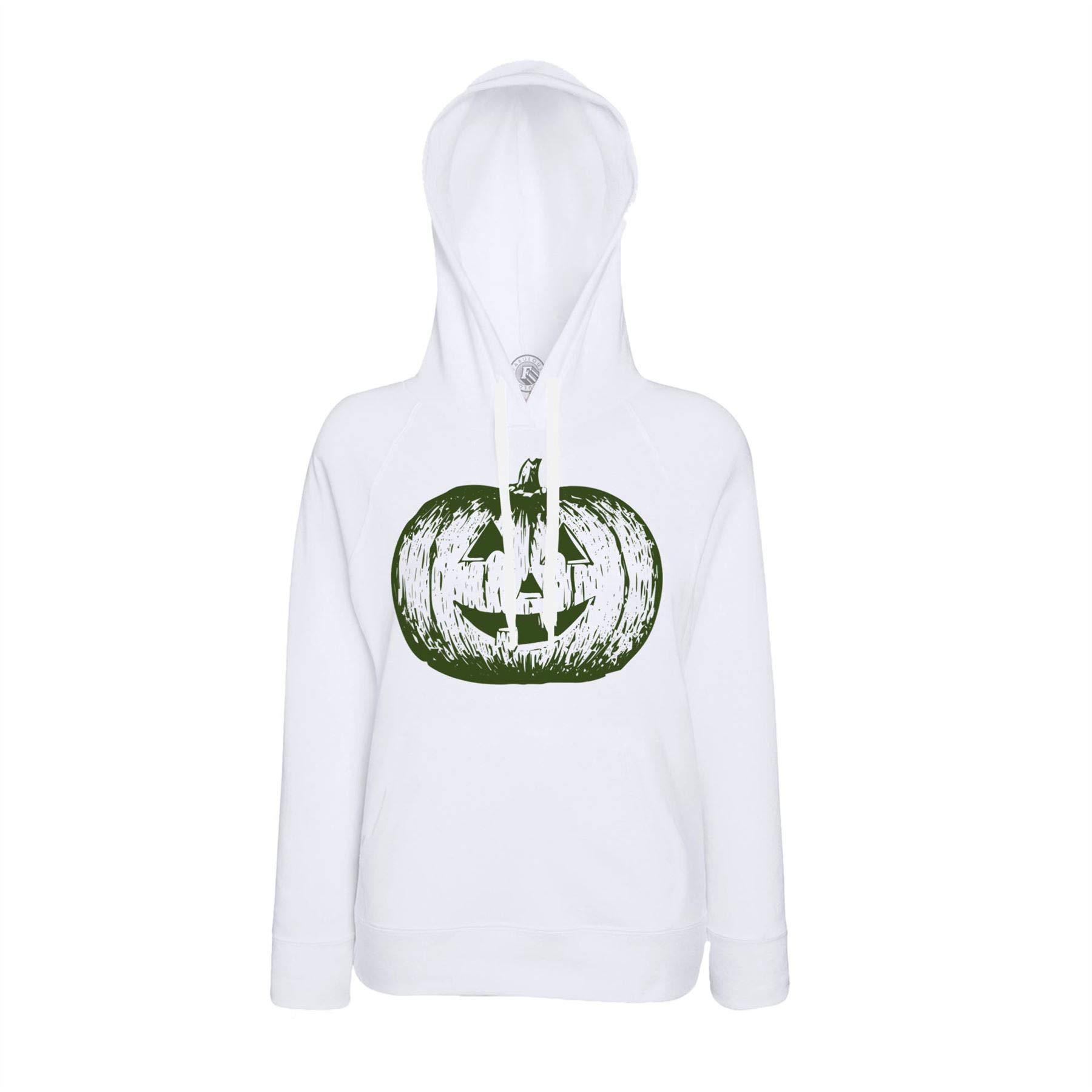 Sweat citrouille effrayante verte Halloween pull à capuche coton - 2