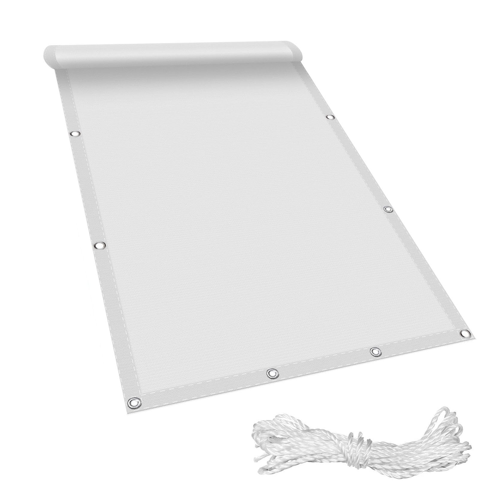 Voile d'ombrage de jardin blanc 1,7x5,5 m pour ombrager une terrasse ou un balcon