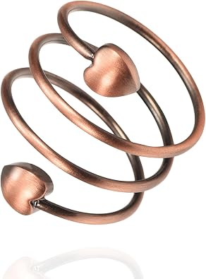 Copper Rings, 99% Pure Copper Adjustable Magnetic Ring for Women, Fahion Jewelry Gifts C