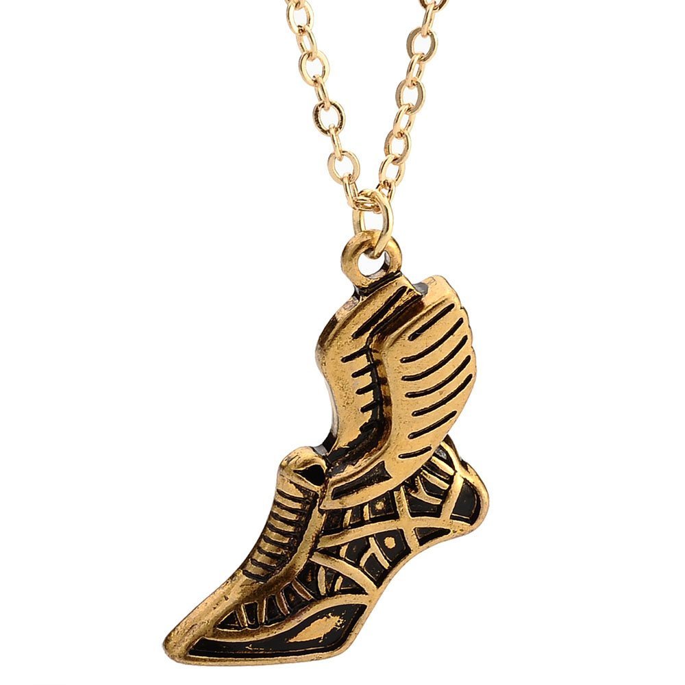 NOUMANDAFashion Personalized Winged Shoes Pendant Necklace Charm Retro Jewelry