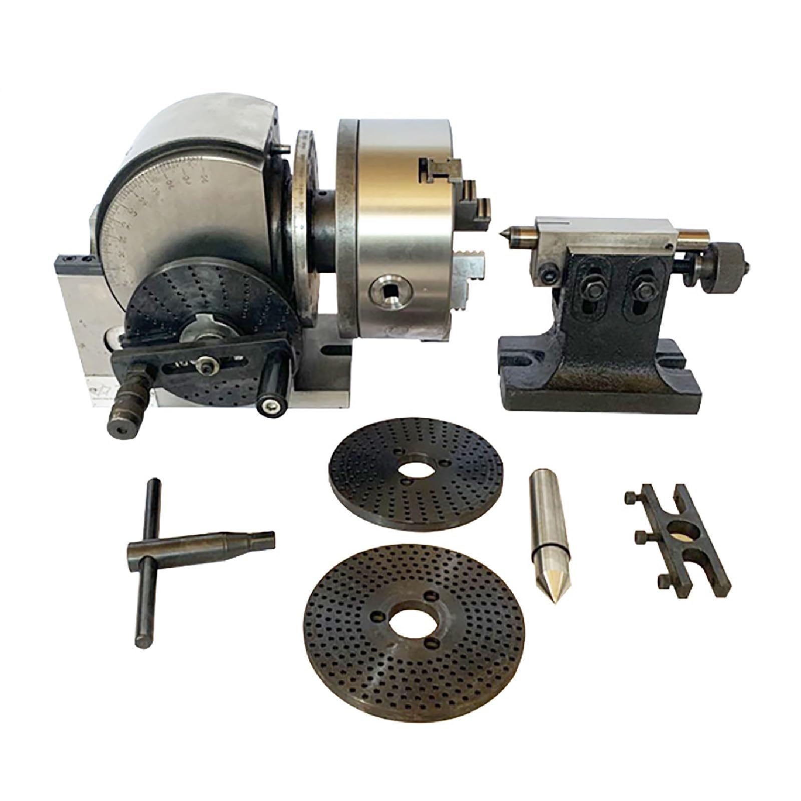 PurezmMoto Indexing Head For Milling Machine For Milling Machine Rotary Table Tailstock Milling Set
