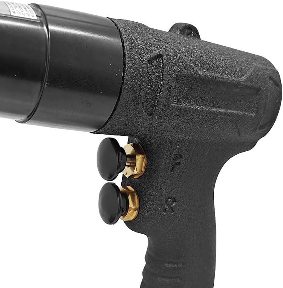 Pneumatic Rivet Nut Gun Tool, 10-24 & 1/4, 5/16, 3/8 inch Self-Locking Head, Heavy Duty Adjustable Speed Air Rivet Gun with Mandrels Riveting Gun Kit Riveter Set Pull Rivnut Gun