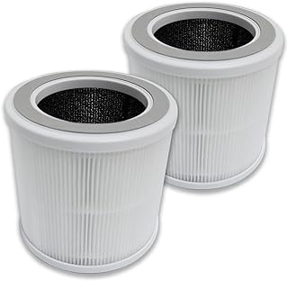 PUREBURG True HEPA Filters Compatible with Proton Pure Air Purifier,H13 Replacement 4-Stage Filtration High-efficiency Activated carbon 2-IN-1 Air Clean Dust VOCs,2-Pack