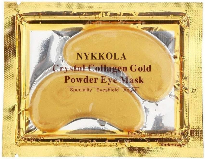 Hitece@10/20/30/50/60/80/100 pairs wholesale New Crystal 24K Gold Powder Gel Collagen Eye Mask Masks Sheet Patch, Anti Ageing Ageing, Remove Bags, Dark Circles & Puffiness, Skincare, Anti Wrinkle, Moisturising, Moisture, Hydrating, Uplifting, Whitening .., 10 pairs