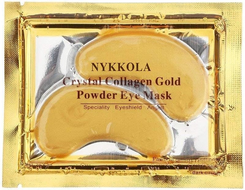 NYKKOLA Máscaras em Gel para a Região dos Olhos com Colágeno, Vitamina C, Água de Rosas e Aloe vera, 20 Pares
