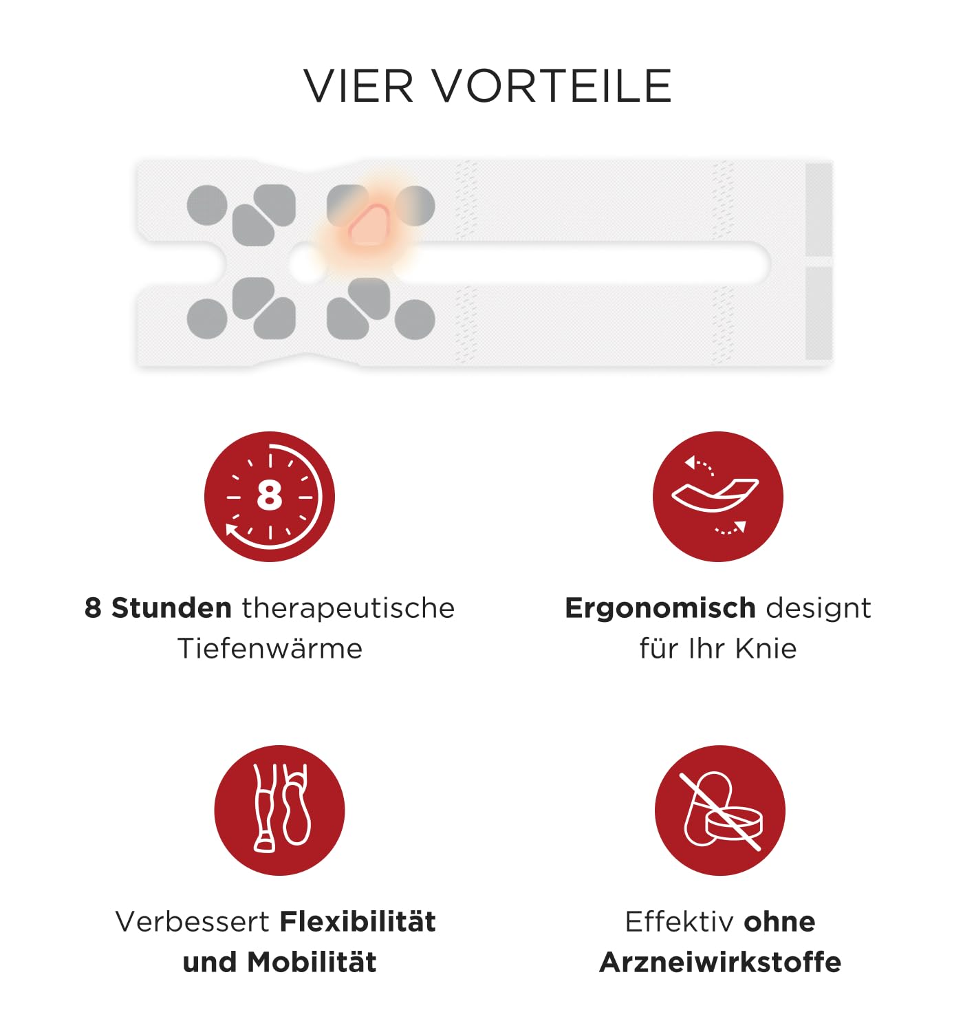 ThermaCare bei Knieschmerzen, 2 Stück, ThermaCare Knie-Pflaster gegen Osteoarthrose & Verspannungen, Originalware von Angelini Pharma Deutschland