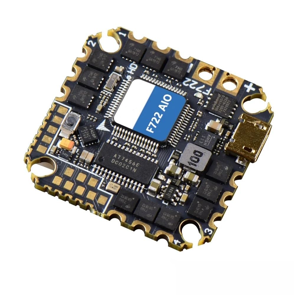 para JHEMCU GHF722AIO-HD 40A AIO Control de Vuelo ESC Todo en uno 2-6S para FPV Freestyle CinewhoopFPV Racing Traversing Machine