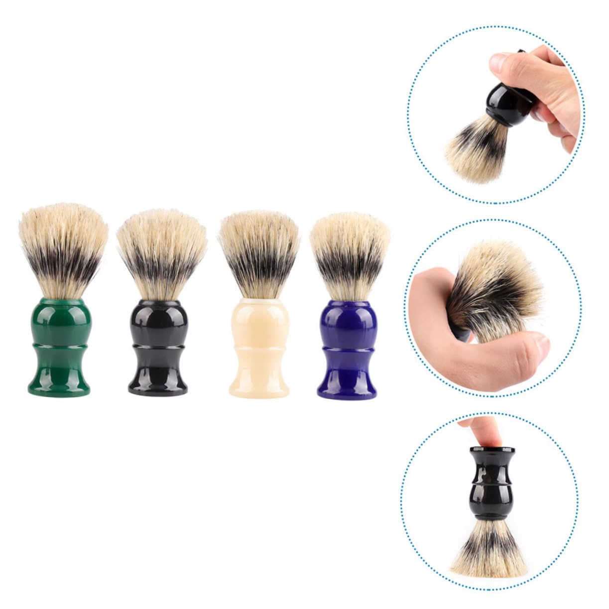 4pcs Quality Material Shaving Brush for Men Mustache Brush Beard Care Tool Personal Care Accessory Easy to Clean