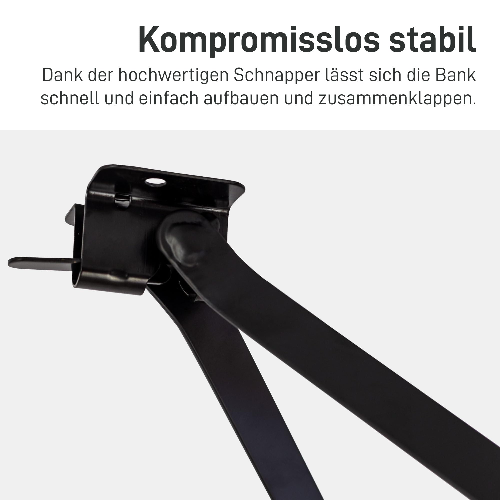 Natural Goods Berlin 2er Set Gartentisch Gestell klappbar (Schwarz, 70x42 cm) – Metall Tischbeine im Kastenprofil für Bierzeltgarnituren – Stabiles Tischgestell für Garten, Terrasse & Camping