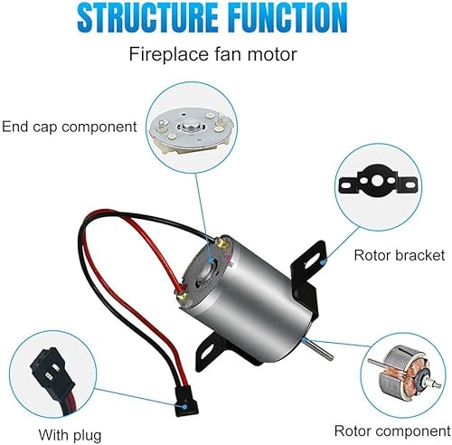 Miniatura 6 de HomeSoGood Juego de accesorios termoeléctricos para ventilador de chimenea, motor y hoja de generación de energía para ventilador de estufa