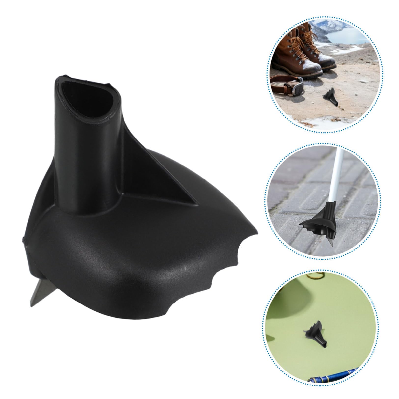 4 Stück Ersatzspitzen Satz aus Wolframstahl für Trekkingstöcke und Skitouren rutschfest und Geräuschreduzierend Robuste Nylon Spitzenschützer für Felsen und Outdoor Oberflächen