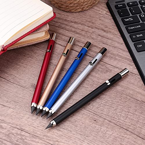 Smootherpro Bolt Action Metal Pencil Retractable Machinery Graphite Pencils With Exchangeable Tip And Concealed Eraser Inkless Pen(Pb02B) #TOP4