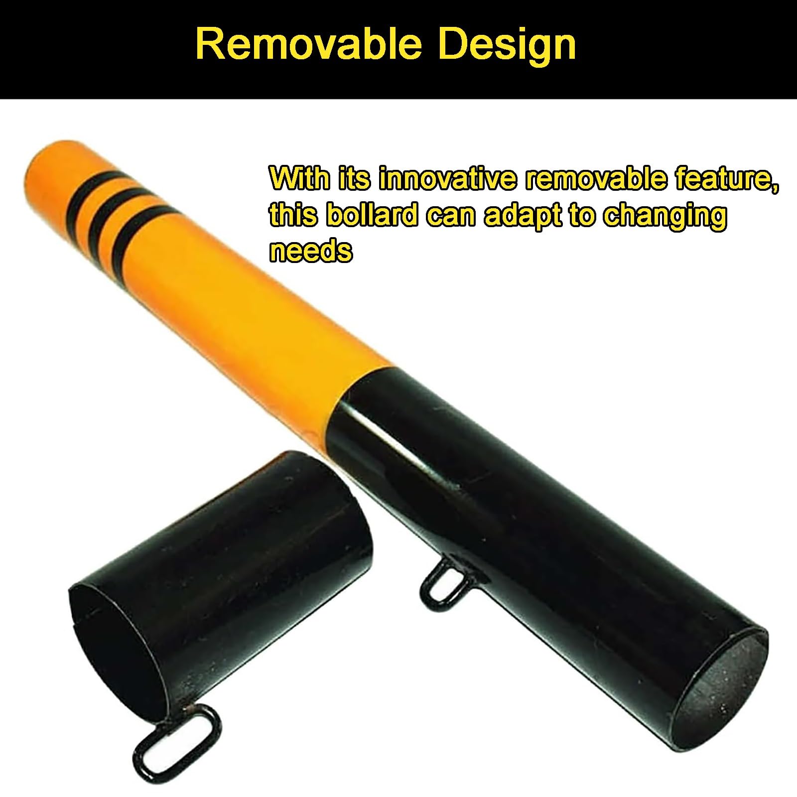 Pali di Sicurezza, Colonnina di Sicurezza in Acciaio da 23, 6", Rimovibile(2pcs)