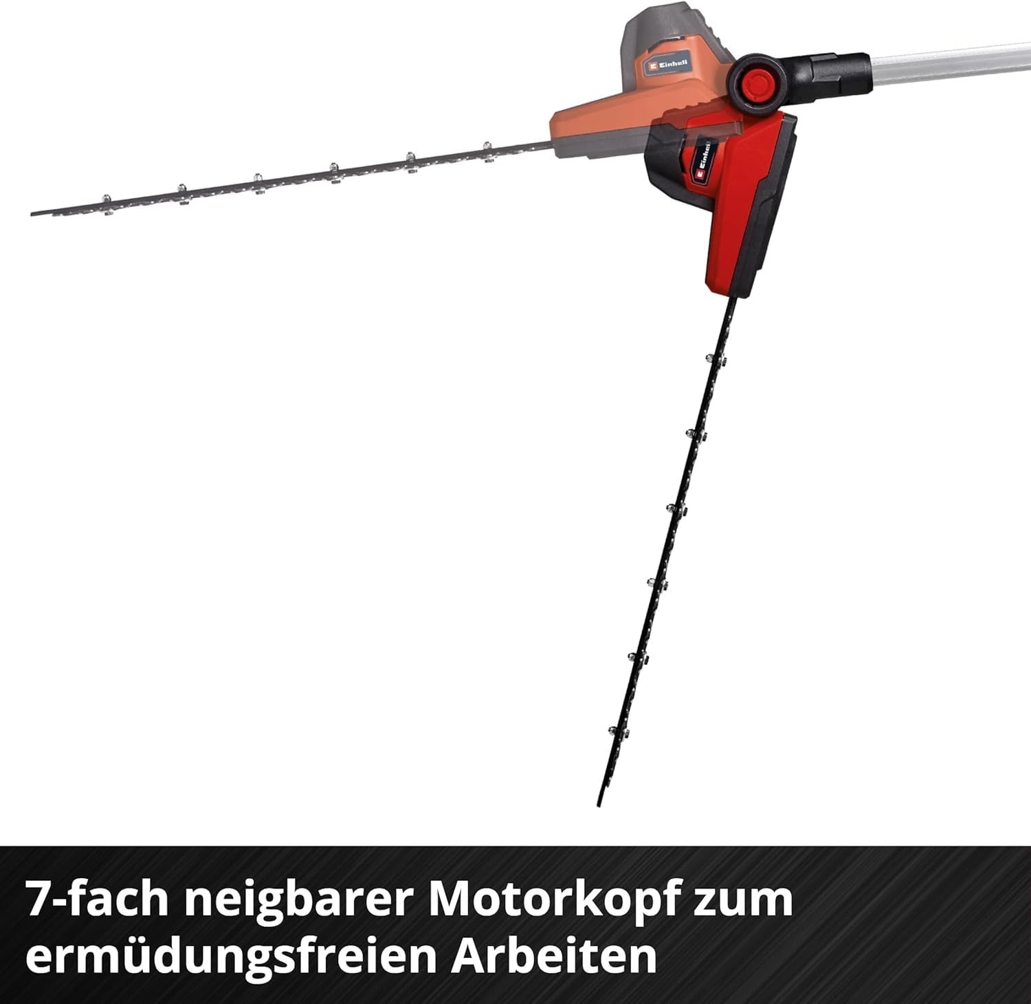 Einhell Akku-Teleskop-Heckenschere GC-HH 18/45 Li T-Solo Power X-Change (Lithium-Ionen, Hauptgriff drehbar, Metallgetriebe, Motorkopf 7-Fach neigbar, ohne Akku und Ladegerät)