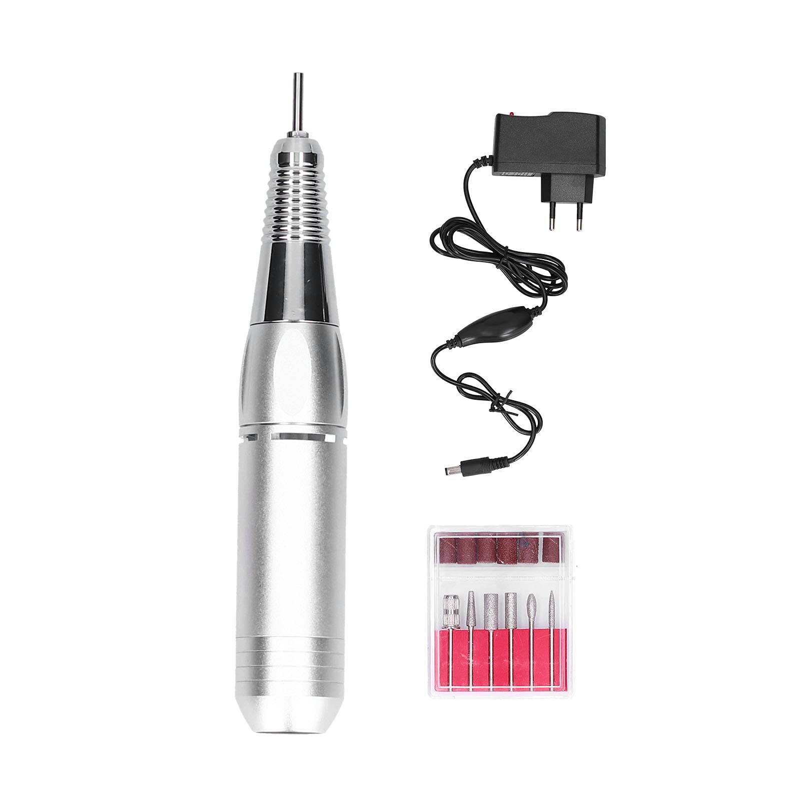 Máquina Eléctrica para Limar Uñas, Velocidad Ajustable, bajo Nivel de Ruido con Variedad de Brocas para Cuidado de Uñas, Manicura, Cuidado de Mascotas y Procesamiento (Estándar europeo 240V)