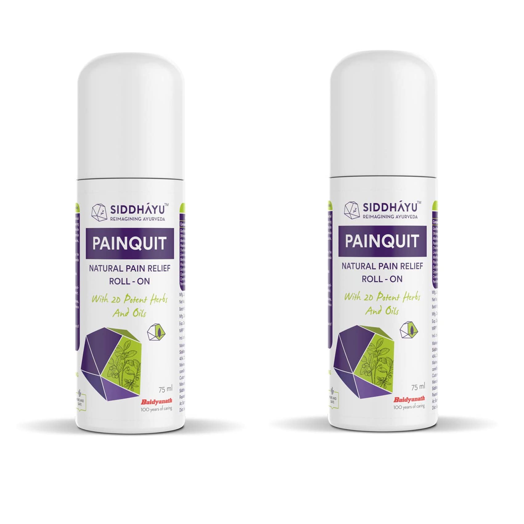 Siddhayu Painquit Roll On (From the house of Baidyanath) Joint Pain Relief |Joint, Back, Knee, Shoulder and Muscular Pain 75 ml each - Pack Of 2 (B0B2WTTVD2) Amazon Price History, Amazon Price Tracker