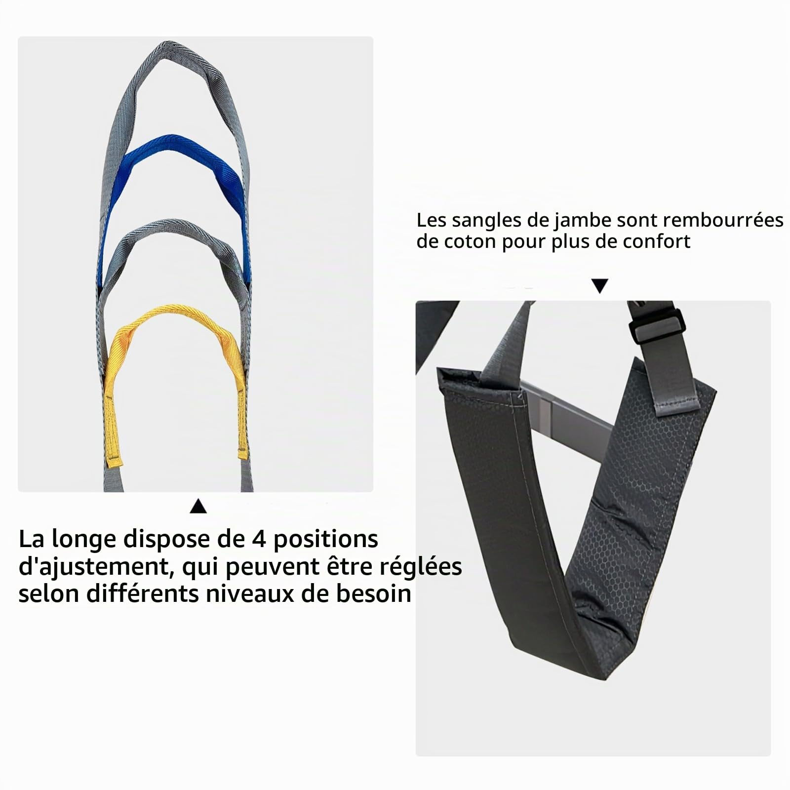 Sling Patient Lifter, Harnais De Marche Debout De Harnais De Levage De Patient,Harnais De Marche Assisté Par Le Patient, Aides à la Marche pour Tout Le Corps, pour Personnes Âgées,Handicapés L