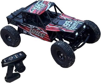 1/18 4WD Off-Road RC Car 2.4G 3CH Tube Chassis Off-Road Crawler Model with Flip Up Headlight Terrain Rock Car for Adults RTR Version