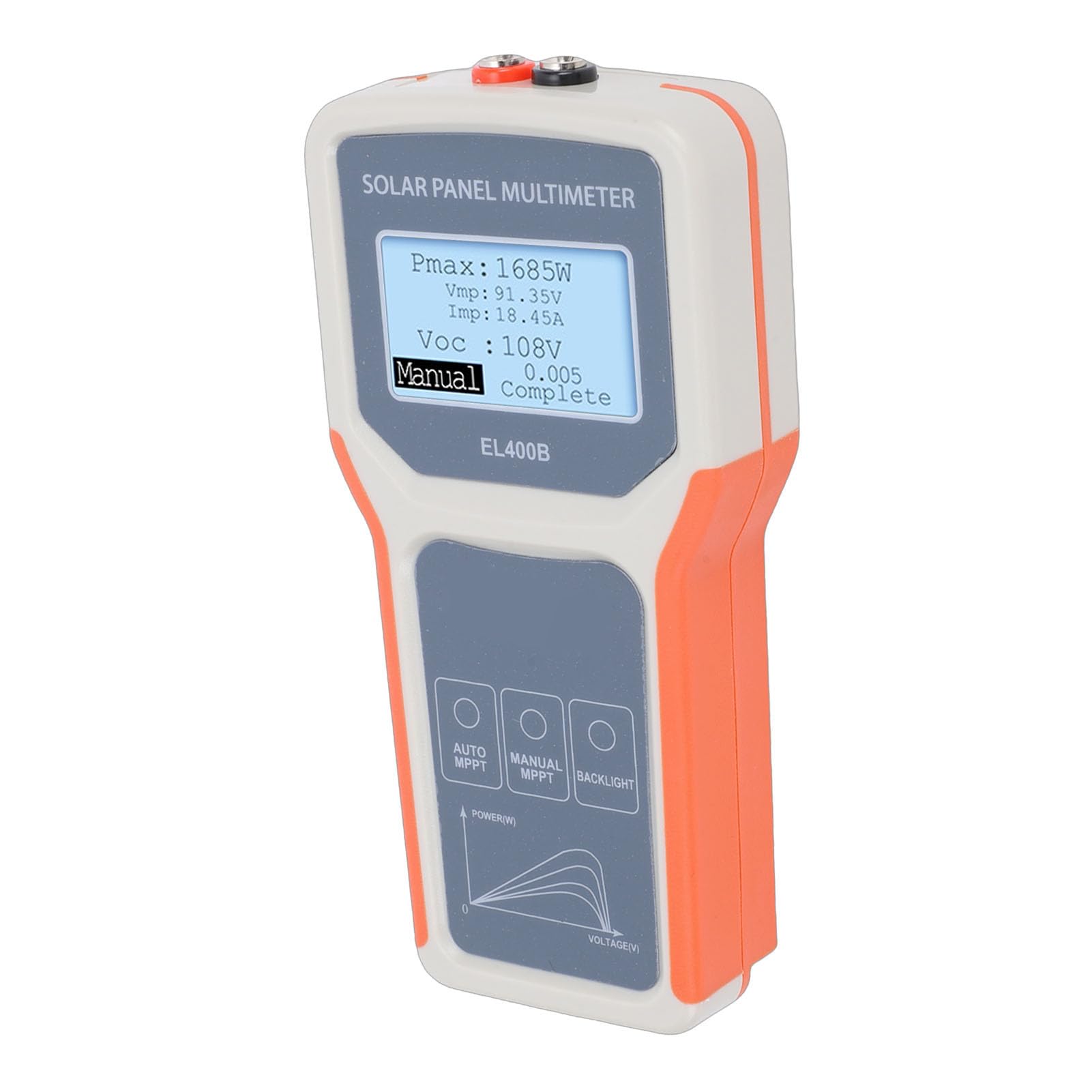 SIXRUN Tester per Pannelli Solari, Multimetro Fotovoltaico MPPT con Display LCD, Misura Tensione e Corrente per Sistemi Solari da 5-400 W per Utenti e Installatori