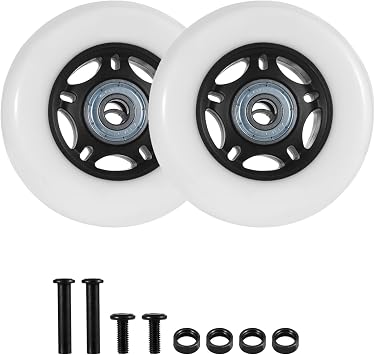 KAMIER Caster Wheel Replacement for Razor Crazy Cart - 76mm x 30mm Wheels Crazy Cart DLX XL Shift Drift Kids Electric Go Kart Rear Wheel Parts (Set of 2) Razor Part W25143401048