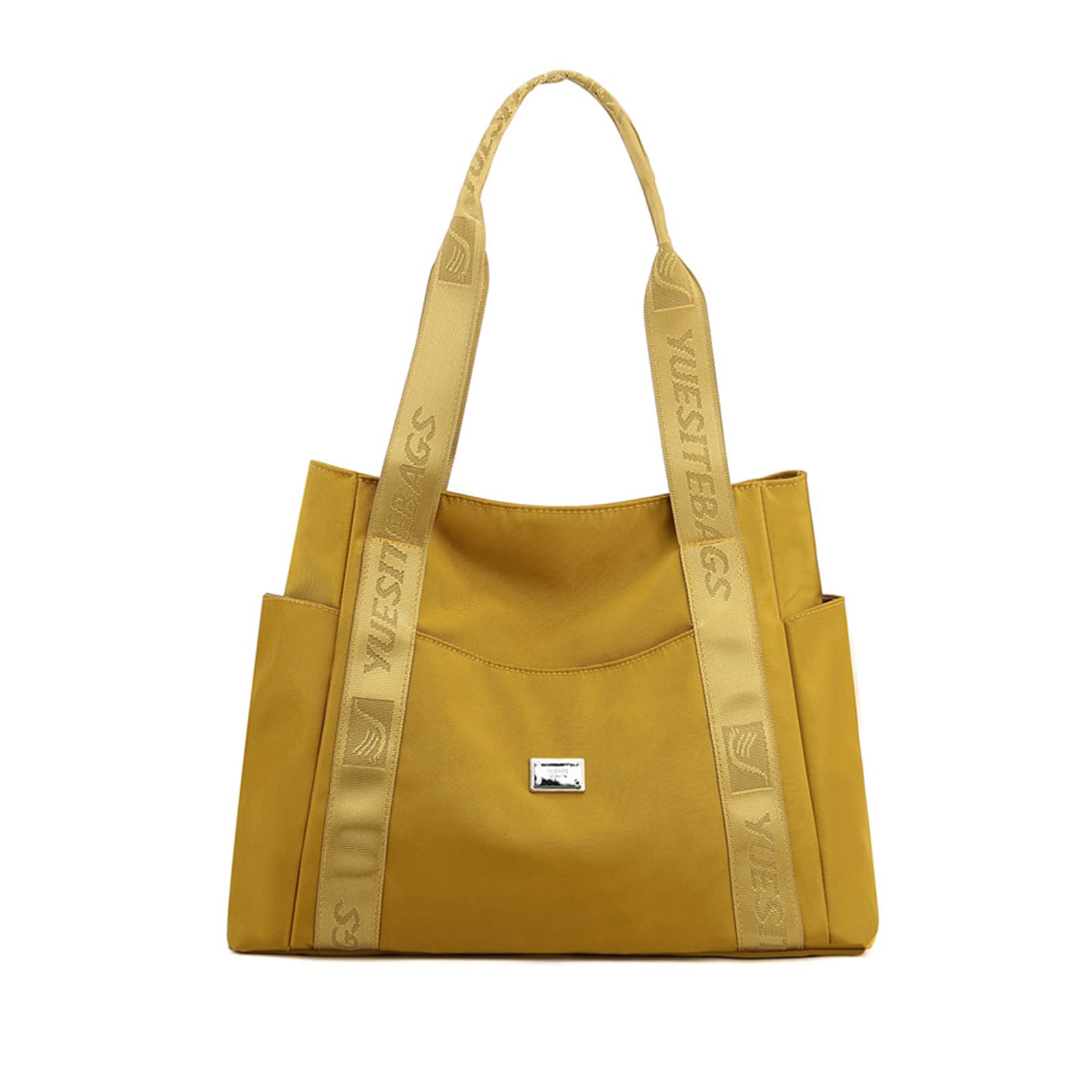 NICOLE & DORIS Bolso Bandolera Mujer Grande Bolsos Totes Casual Bolso de Mano Ligera Bolso Hombro Multibolsillos Bolso de Mujer Trabajo Compras Amarillo