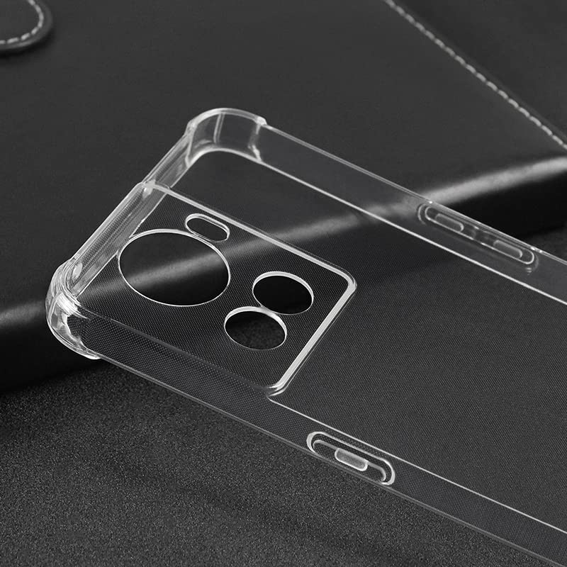Image of for Back Case Cover Bumper Flexible Silicone Transparent Back Cover for Oneplus 10R - Transparent