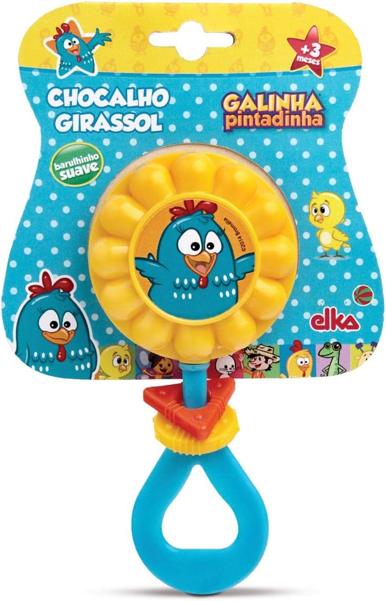Galinha Pintadinha Brinquedo Para Bebe Chocalho Elka Multicor
