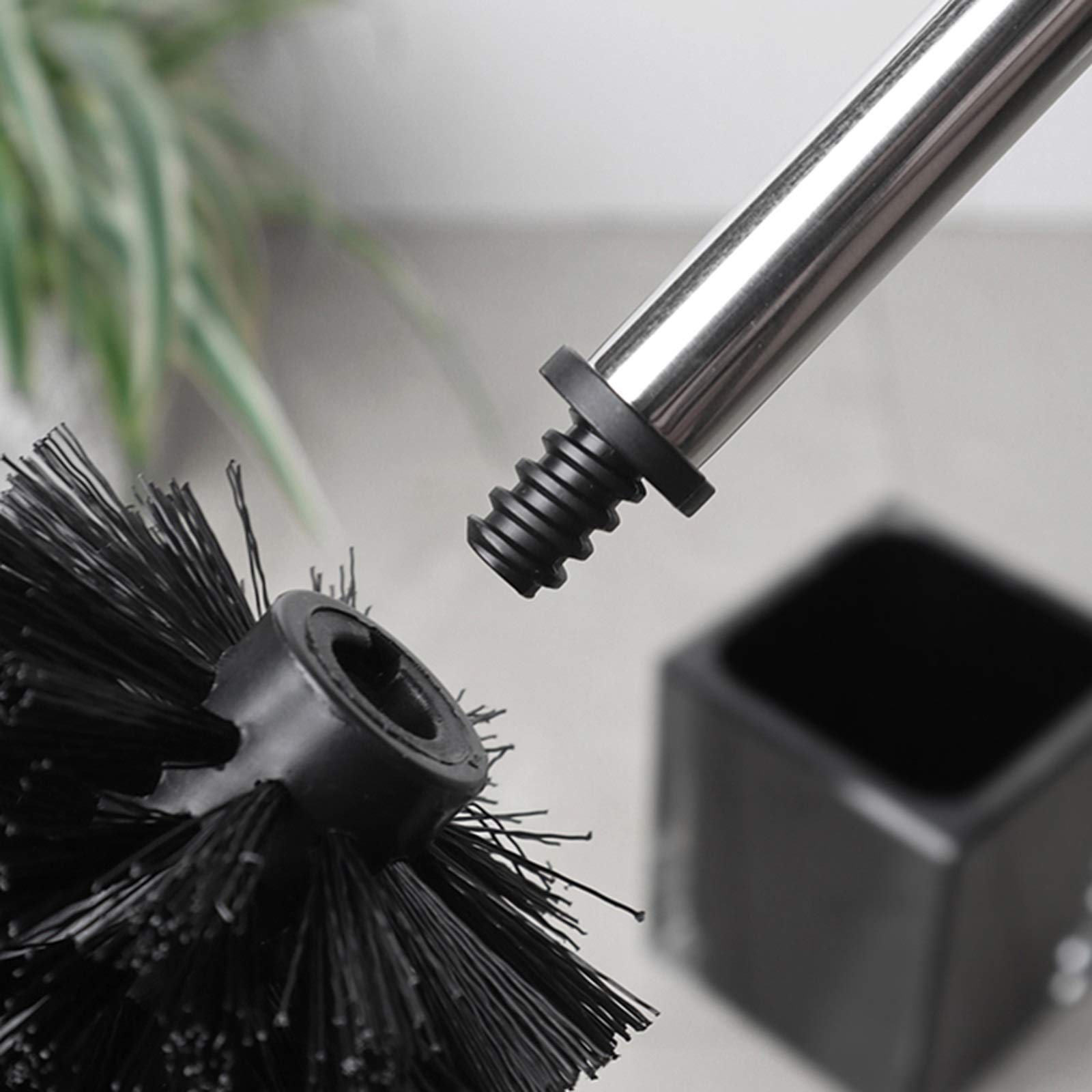 Escobillero Baño El Cepillo de baño es práctico y Compacto y no ocupa Espacio, un Conjunto de cepillos de Inodoro Que Puede Limpiar el baño de 360 ​​Grados Escobillas WC
