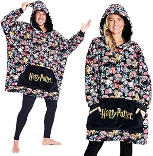 Harry Potter Oversized Blanket Hoodie for Women Men and Teens, Fleece Wearable Blanket