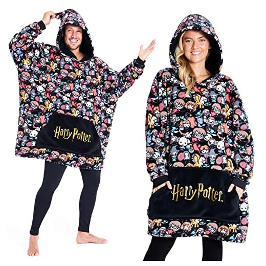 Harry Potter Felpa Donna Felpa Coperta con Cappuccio Felpe Oversize Taglia Unica (Multicolore)