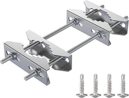 Soporte de poste a poste de alta resistencia, acero inoxidable, soporte de mástil de antena a mástil (abrazadera de tubo de antena, 1 juego)