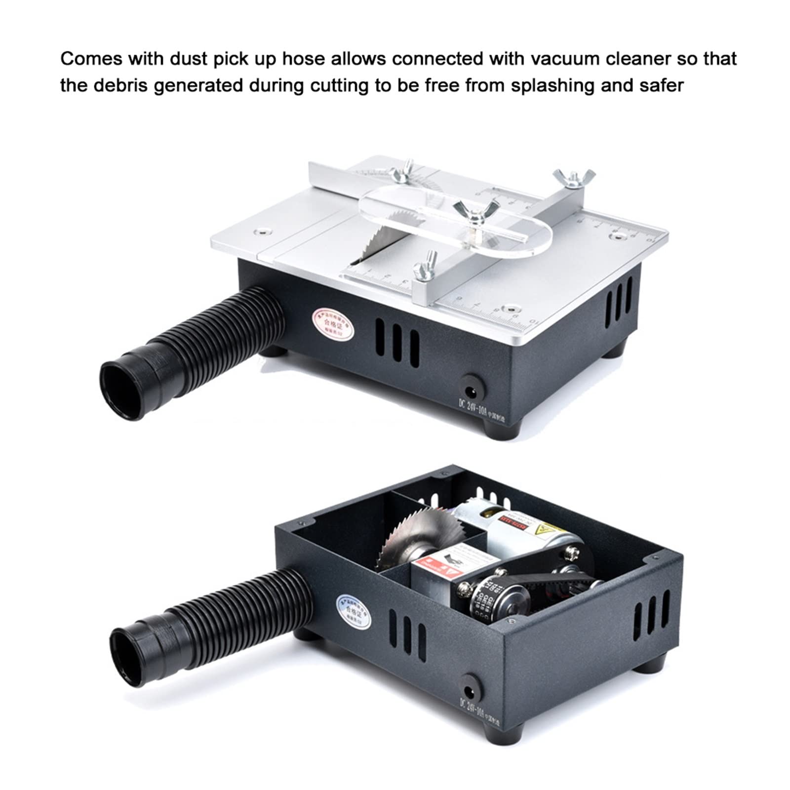 Mini wielofunkcyjna piła stołowa elektryczne piły stołowe małe gospodarstwo domowe DIY narzędzie tnące do obróbki drewna tokarka stołowa Efektywność(S-2 Set)