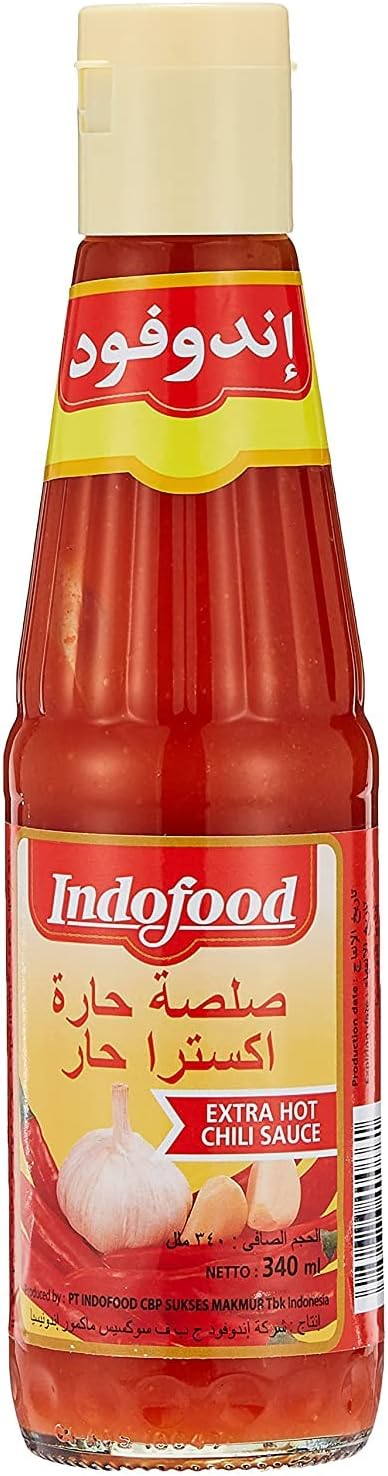 Indofood Extra Hot Chilli Sauce, Authentic Indonesian Flavors - 340 ml