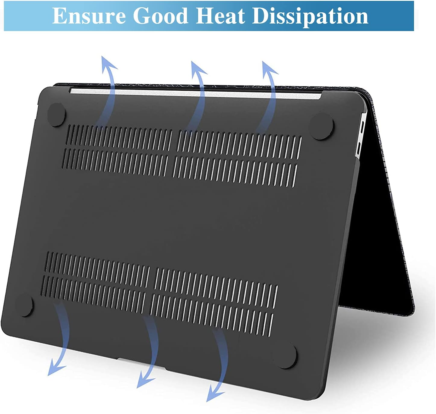 KEROM Compatible with MacBook Pro 14 Inch Case 2025-2021 M5 M4 M3 M2 M1 Chip A3434 A3112 A3185 A3401 A2918 A2992 A2779 A2442, Crocodile Aligator Skin PU Leather Hardshell & Keyboard Cover, Black - Image 5