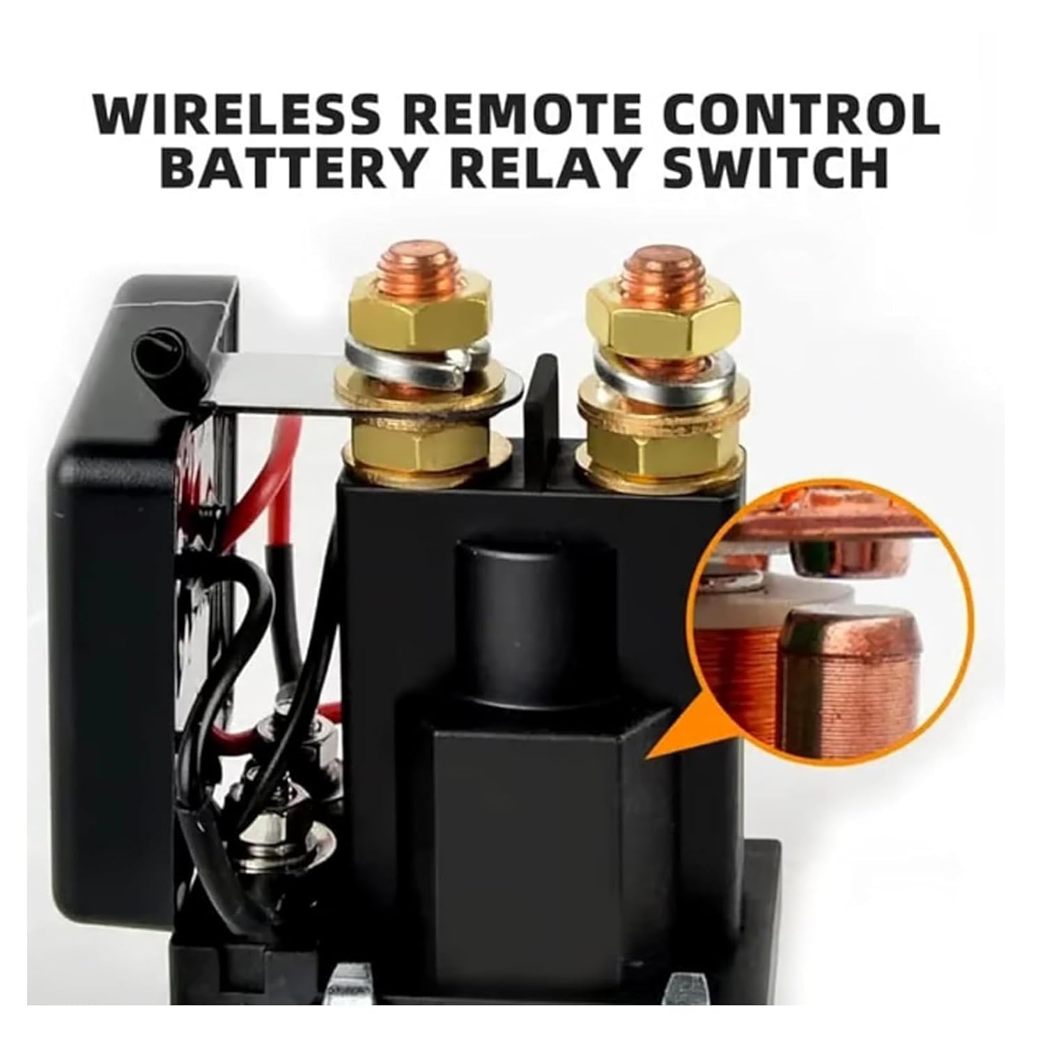 Relé de Batería Inalámbrico Remoto - Arranque a 30m, Interruptor Antirrobo, Instalación DIY Fácil para Coches, Autocaravanas 12V/24V (2Set 12V)