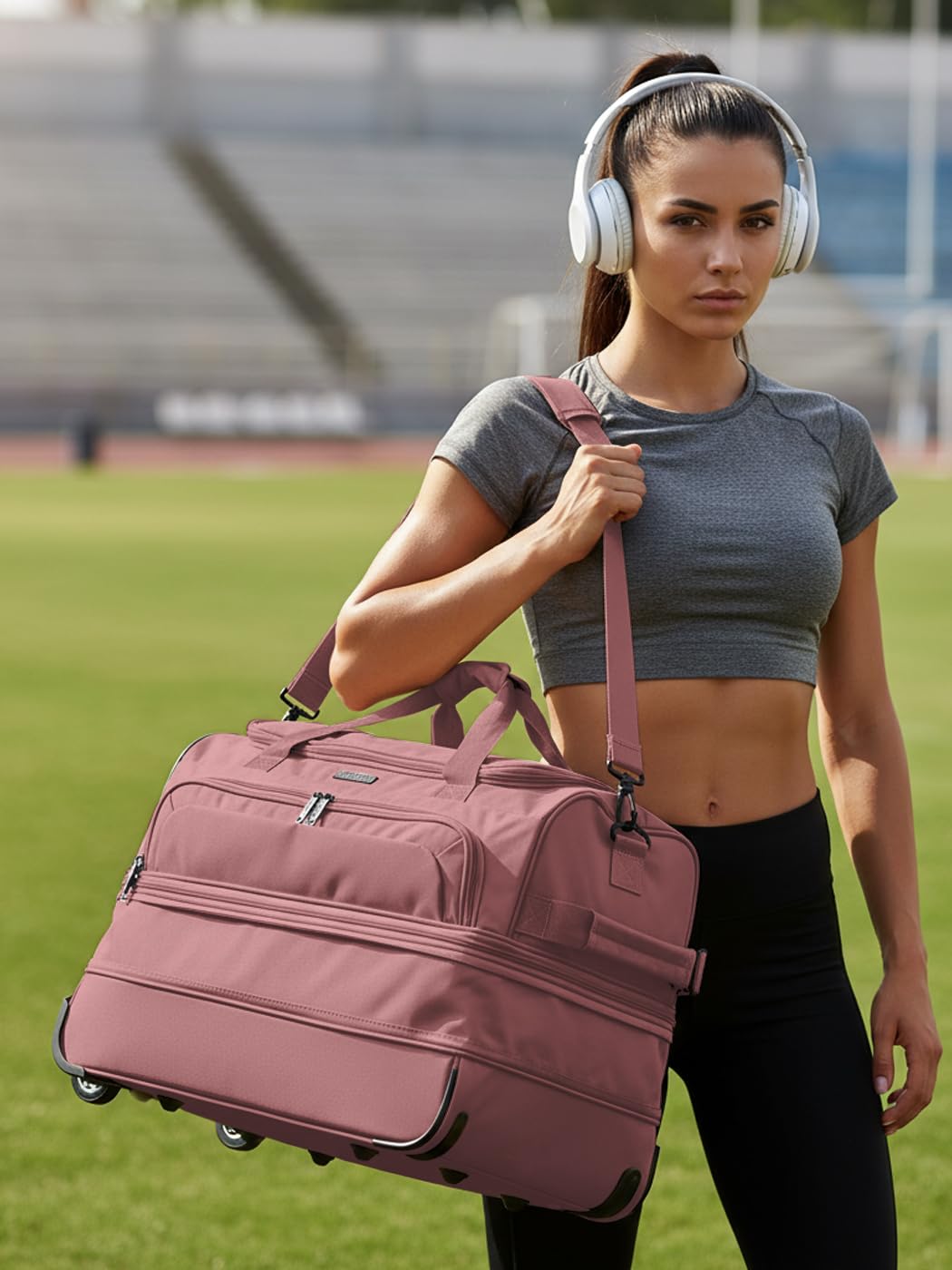 Stammarartikel Duffle Essentials Exp., rose, M (55 cm) erweiterbar, Torba podróżna exp. z kółkami
