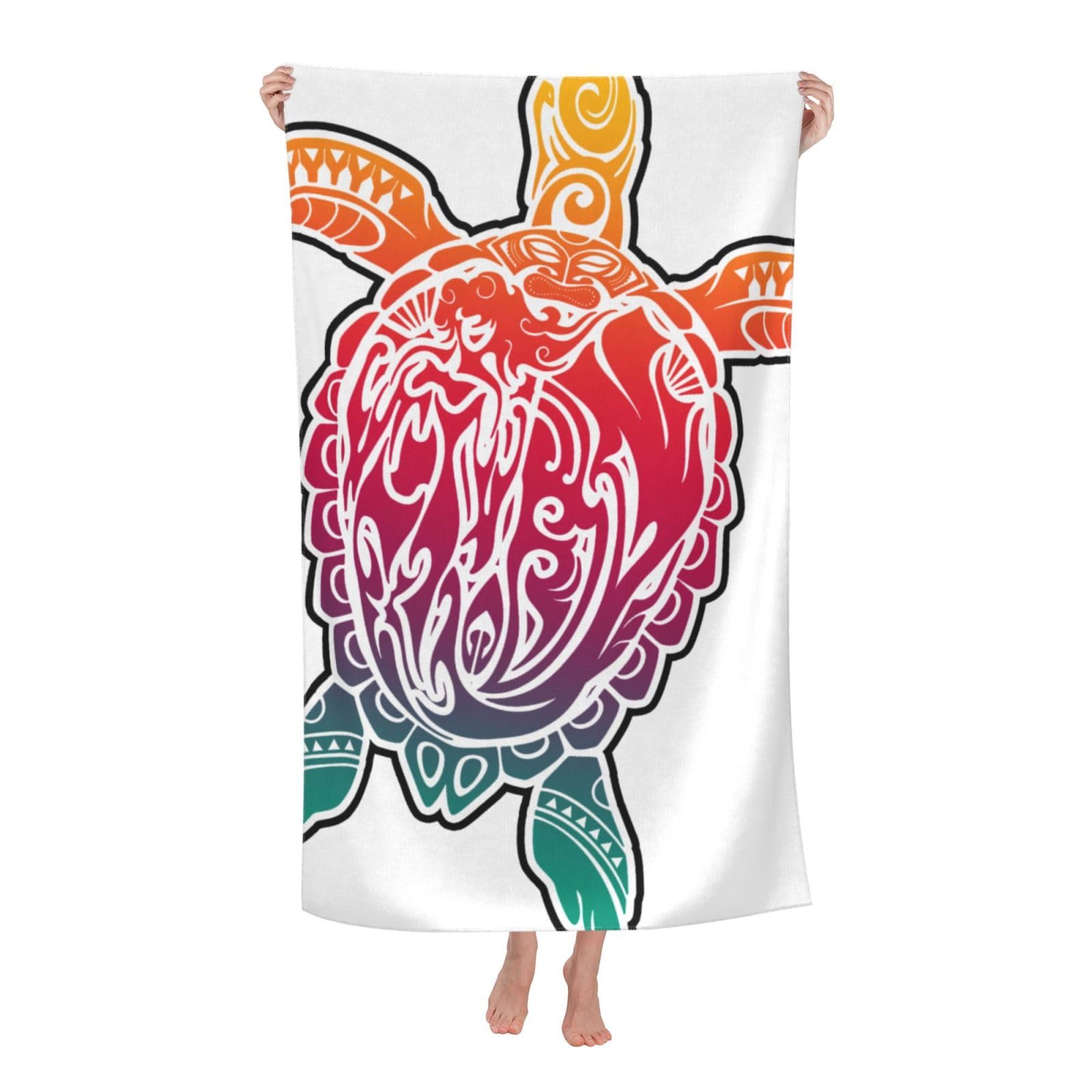 LSRCPD Beach Towel Hawaiian Honu Sea Turtle Microfiber Beach Towels Blanket Oversized Tropical Big Extra Large XL Pool Towels Quick Dry Sandproof for Women Girls Kids