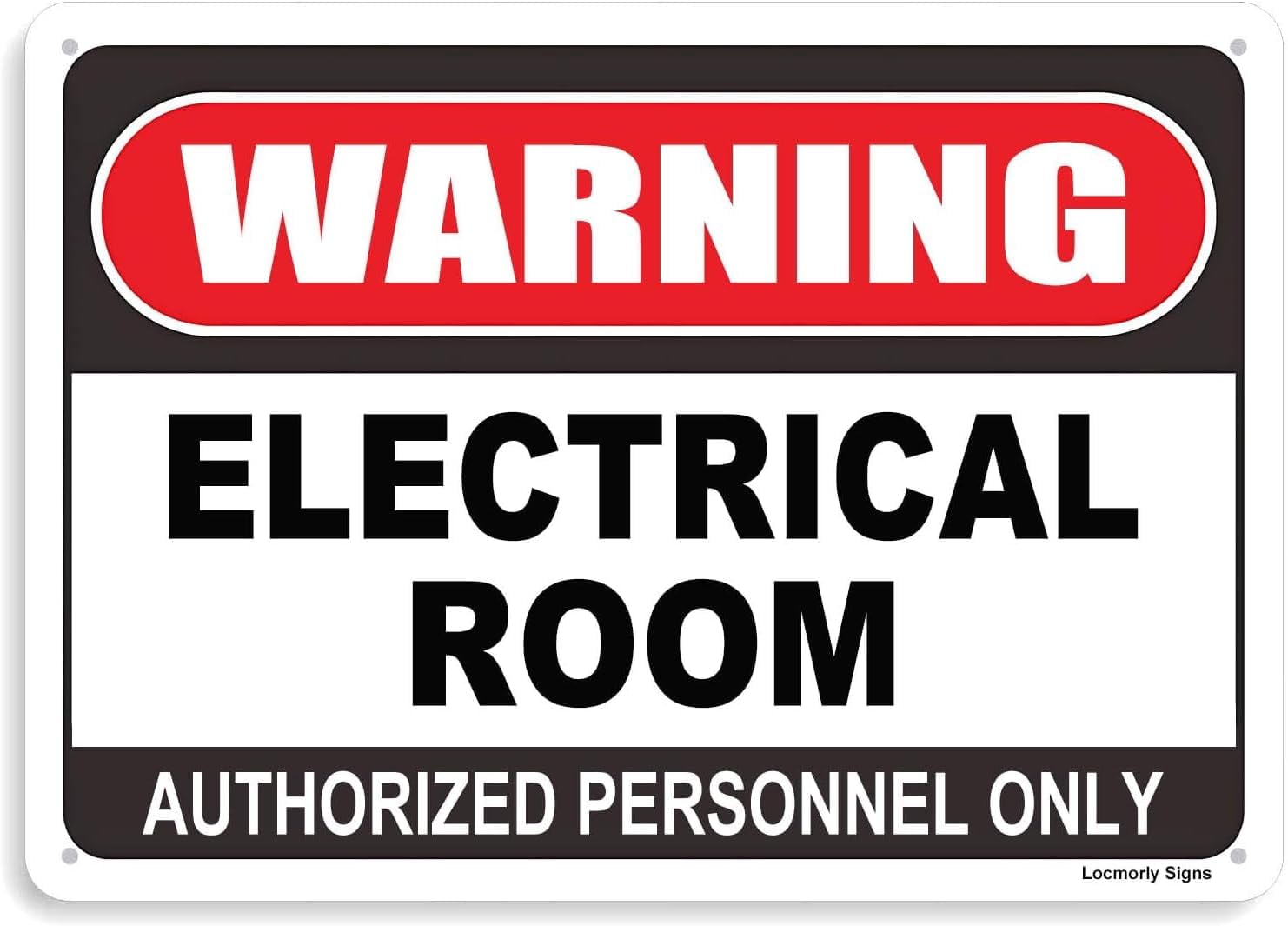 (2-Pack) Warning Metal Tin Sign Electrical Room Sign, Electric Sign, Personnel Only Sign, 8x12 Inch