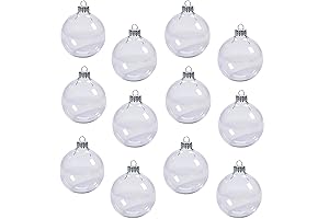Clear Plastic Fillable Christmas Baubles