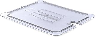Carlisle FoodService Products 10231U07 StorPlus Half Size Polycarbonate Universal Handled Notched Food Pan Lid, Clear