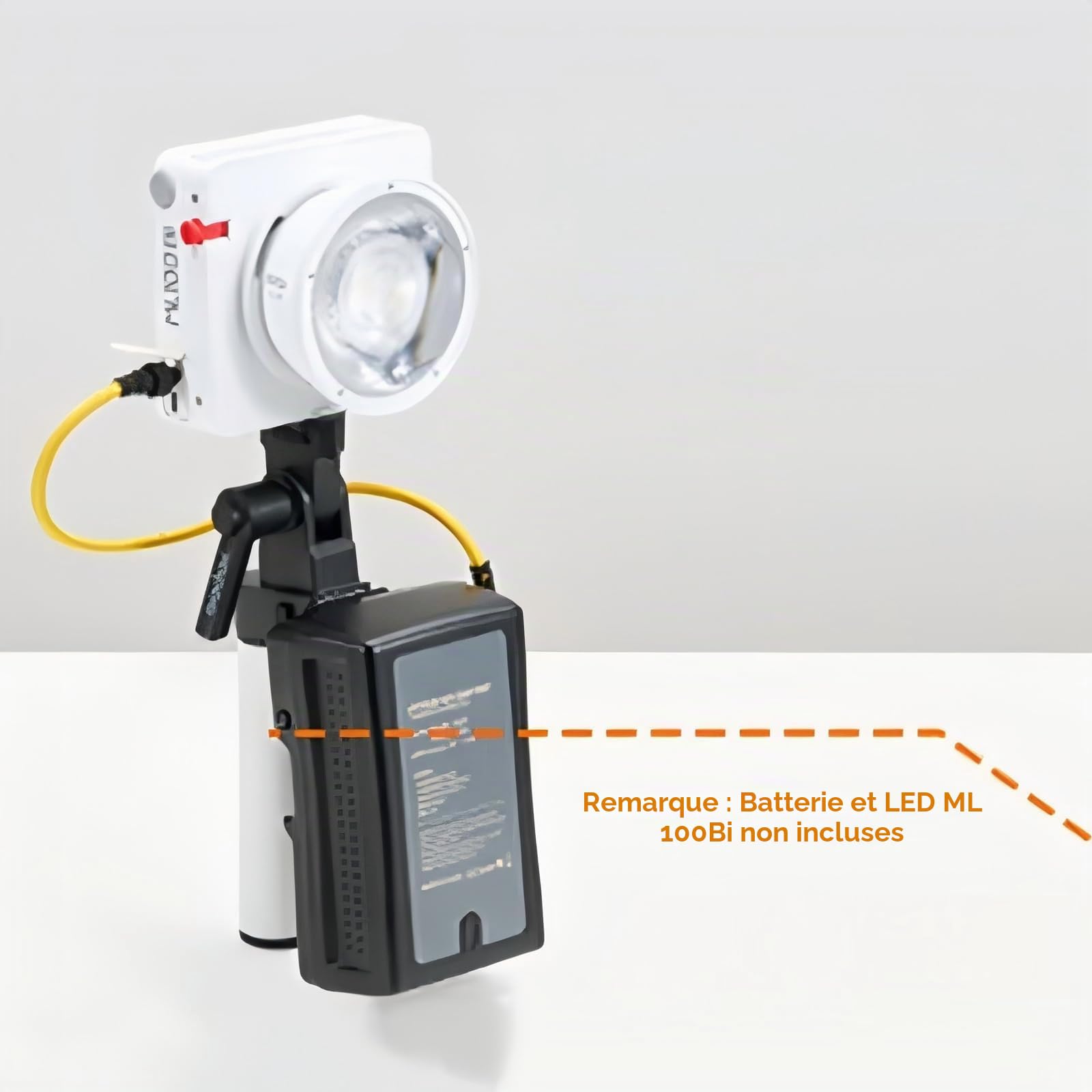 Godox AK-B02 V-Mount Battery Handgrip avec câble D-Tap à 2,5 mm DC, Compatible avec Les lumières vidéo Godox ML100BI ML100R et Godox ML60IIBi LED