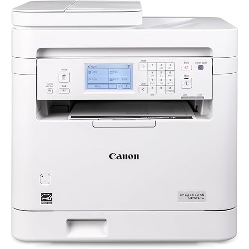 Canon imageCLASS MF287dw - Monochrome, Duplex, Wireless Laser Printer, All-in-One Print, Copy, Scan, Fax, Auto Document Feeder, 1 Year Limited Warranty, 35 PPM, White