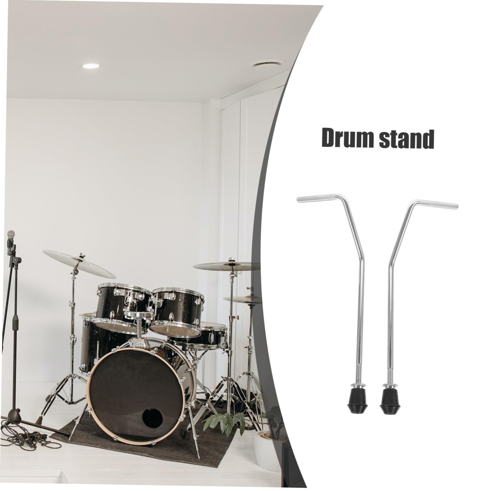 Supporto Per Tamburo Tom in Metallo 2 Pezzi, Supporto Per Strumento a Percussione Regolazione Rapida, Accessorio Stabile Per Batteristi e Performance