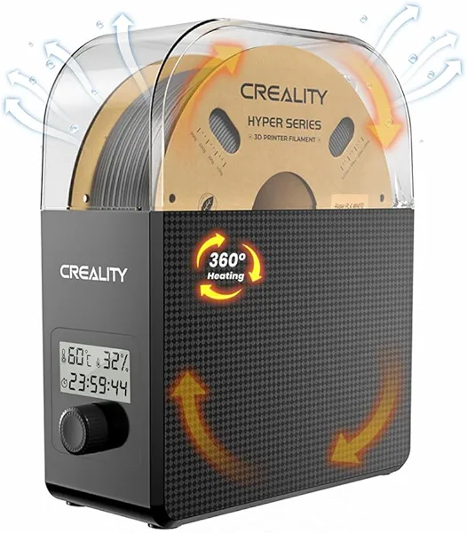 Creality Official Filament Dryer Box 2.0 with Fans, Upgraded 1KG 3D Printer Material Dehydrator Keep Materials Dry During Printing Storage Drier for PLA PETG ABS TPU Nylon